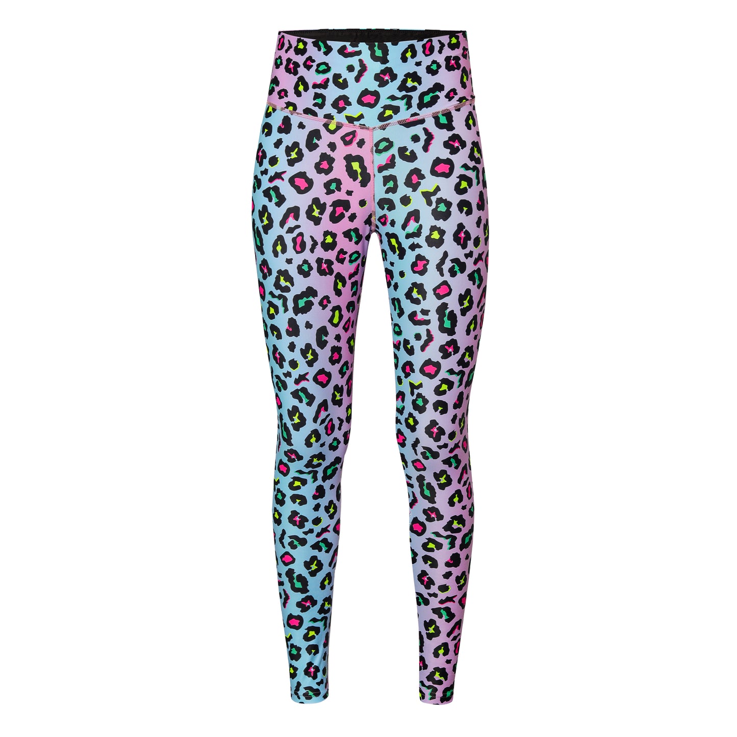 Women's Sky Leopard Print Leggings with Back Zip Pocket