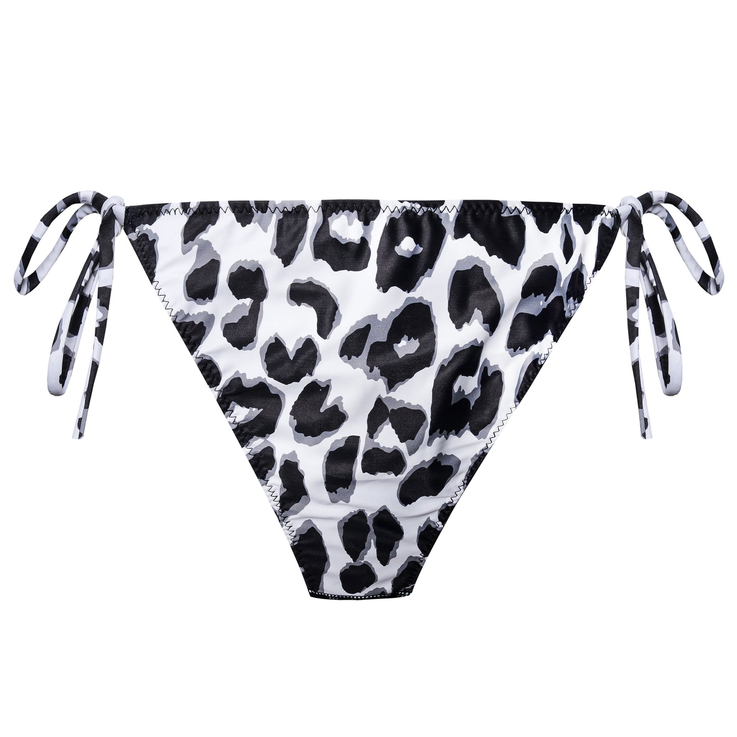 Snow Leopard Print Tie Side String Bikini Bottom