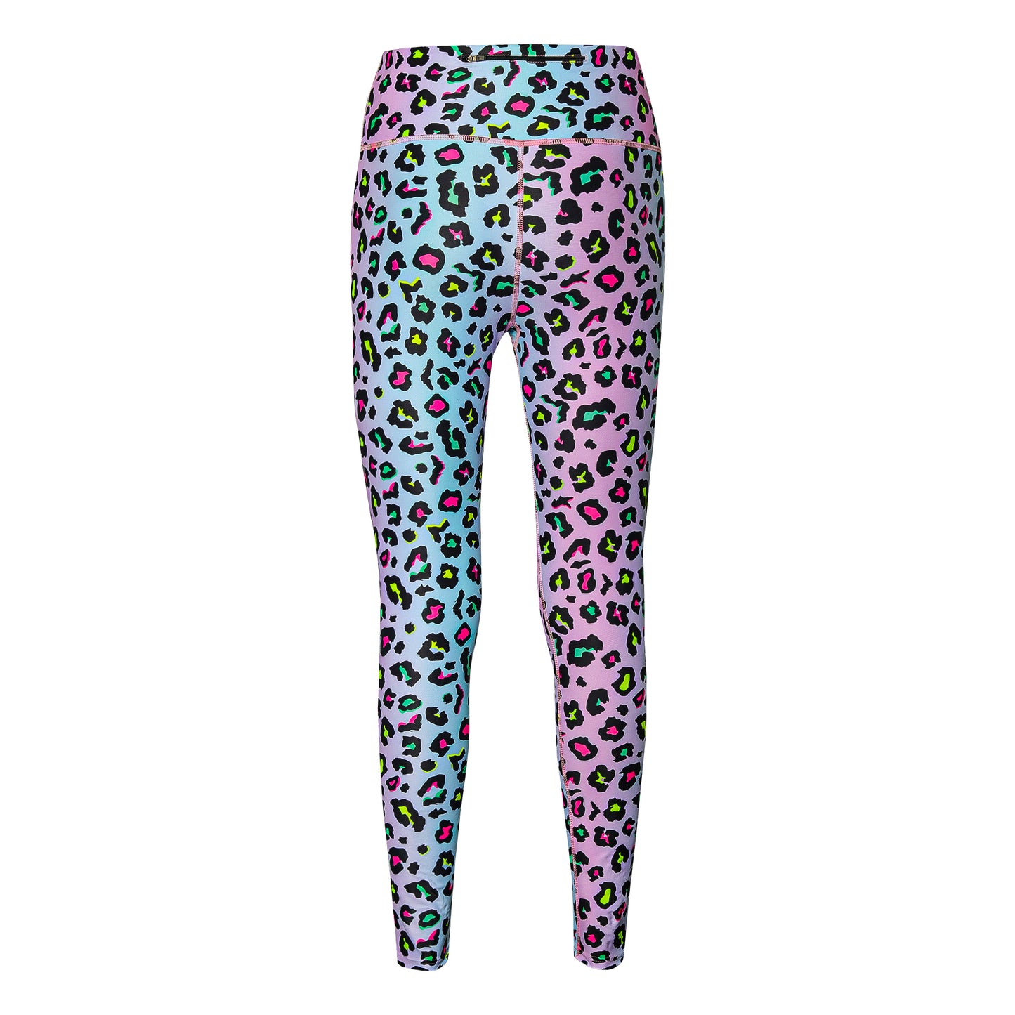 Women's Sky Leopard Print Leggings with Back Zip Pocket